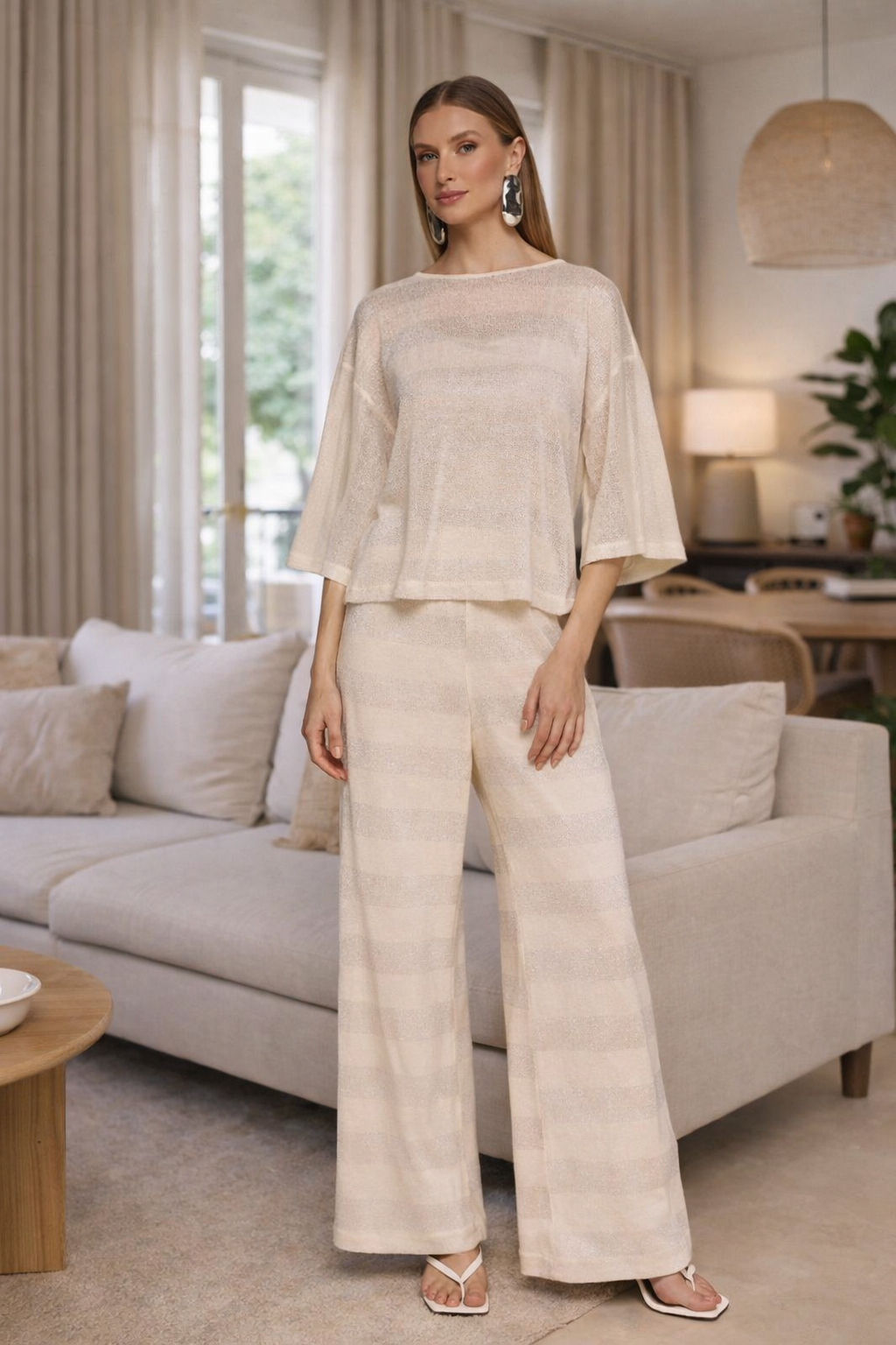 Blusa ampla de tricot