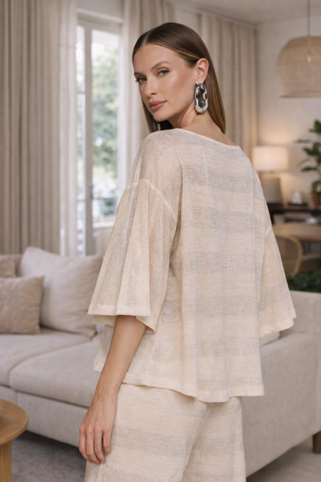 Blusa ampla de tricot