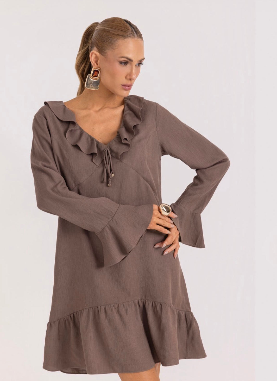 Vestido com Decote em V