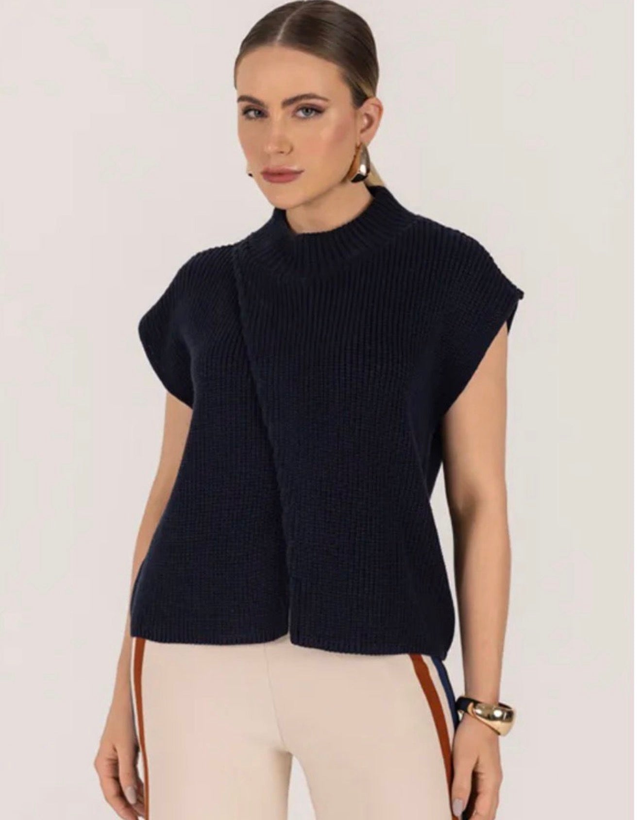 Colete Tricot Transpasse Frente