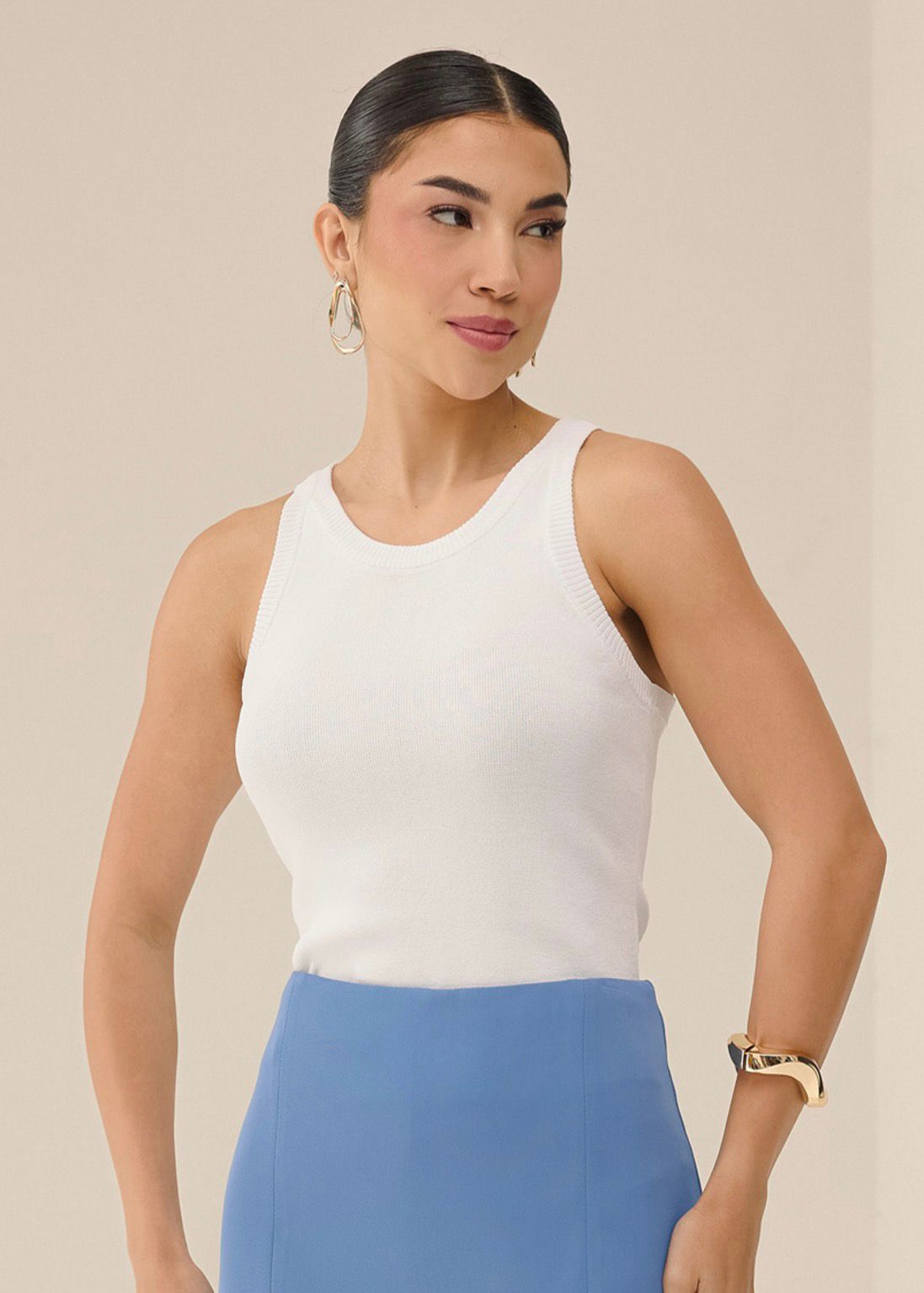 Regata Nadador Lurex Feminina Elegante