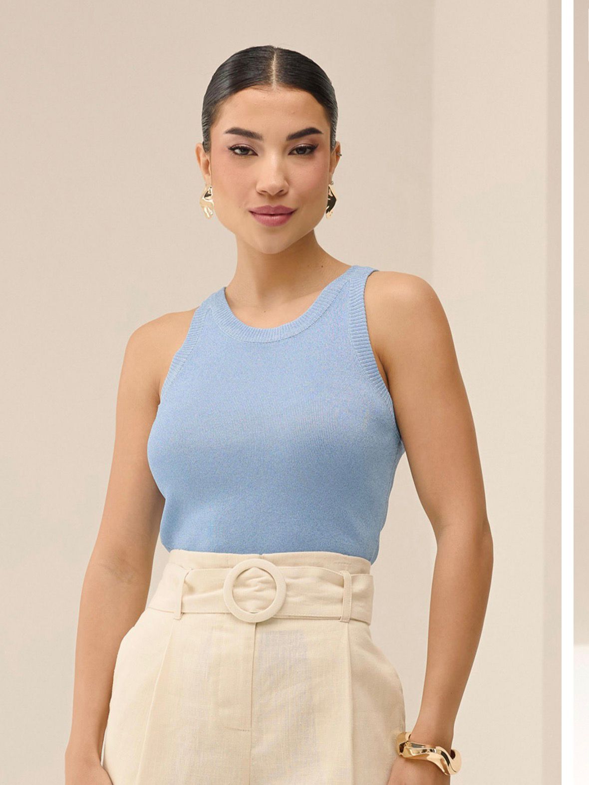Regata Nadador Lurex Feminina Elegante