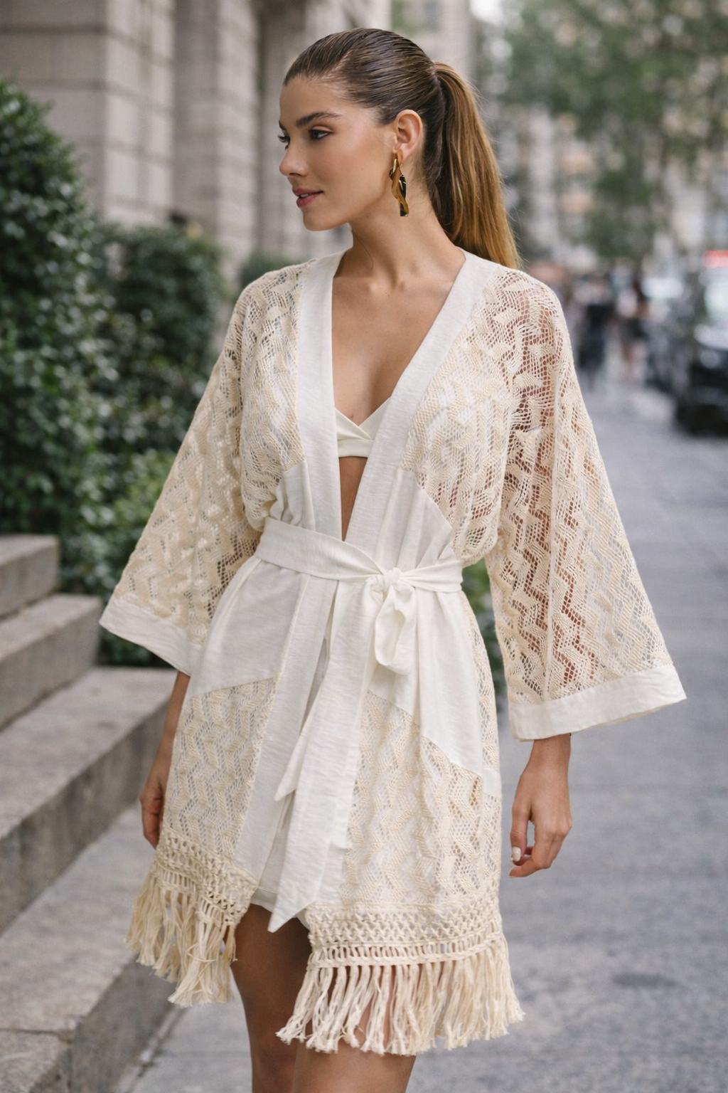 Kimono com franja