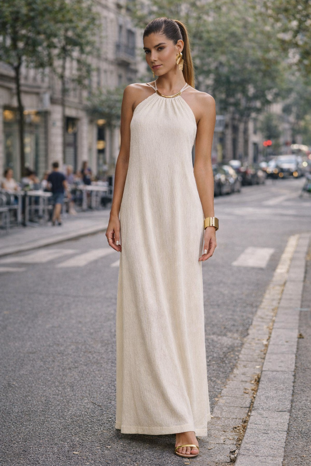 Vestido Detalhe Decote