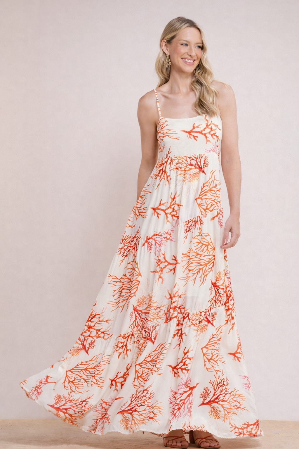 Vestido longo estampado