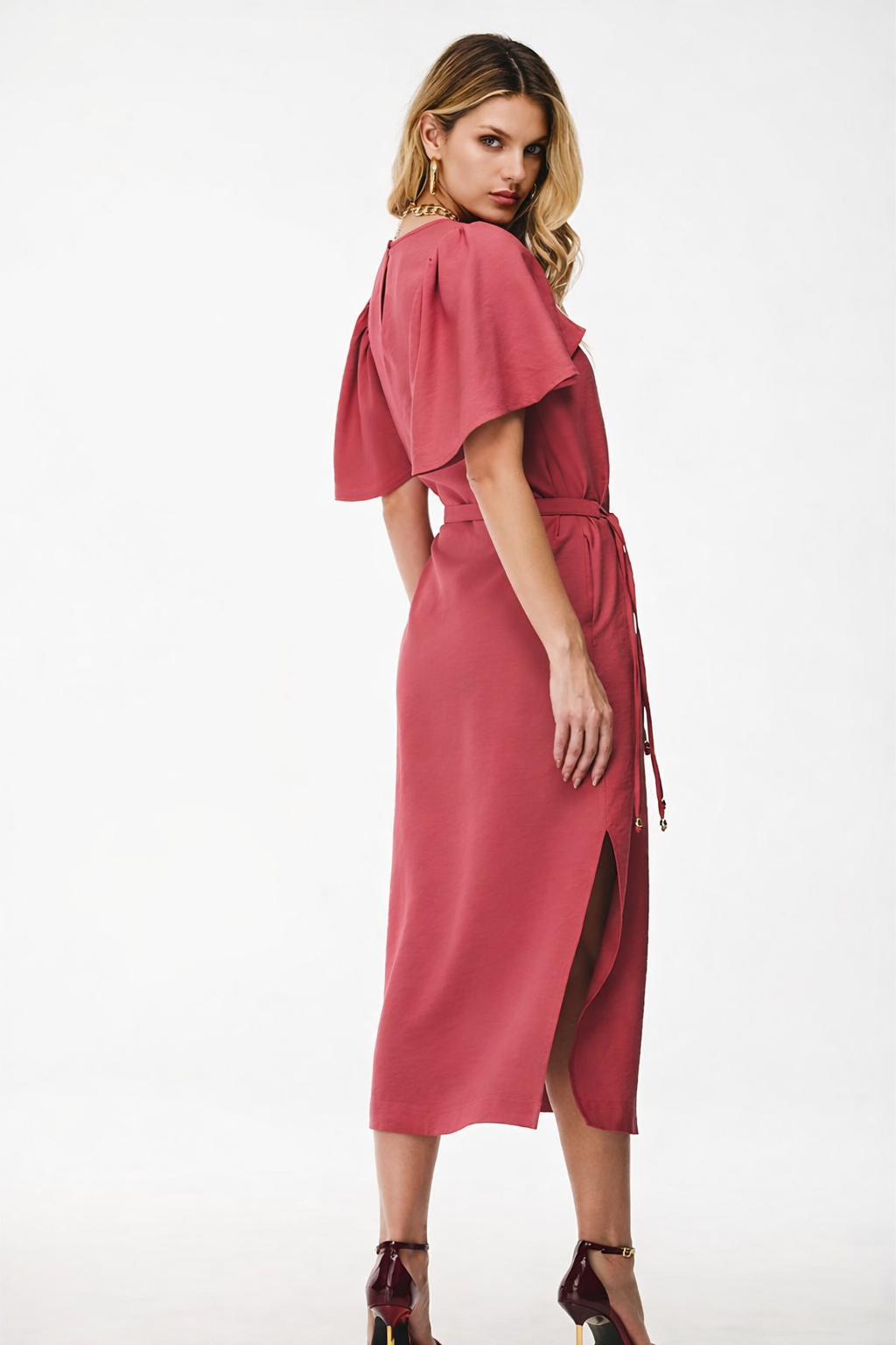 Vestido Midi com Cinto