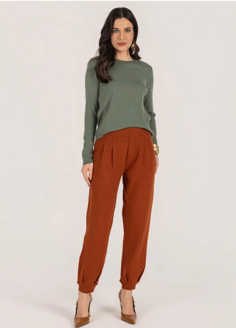 Blusa Tricot Clássica Gola Redonda