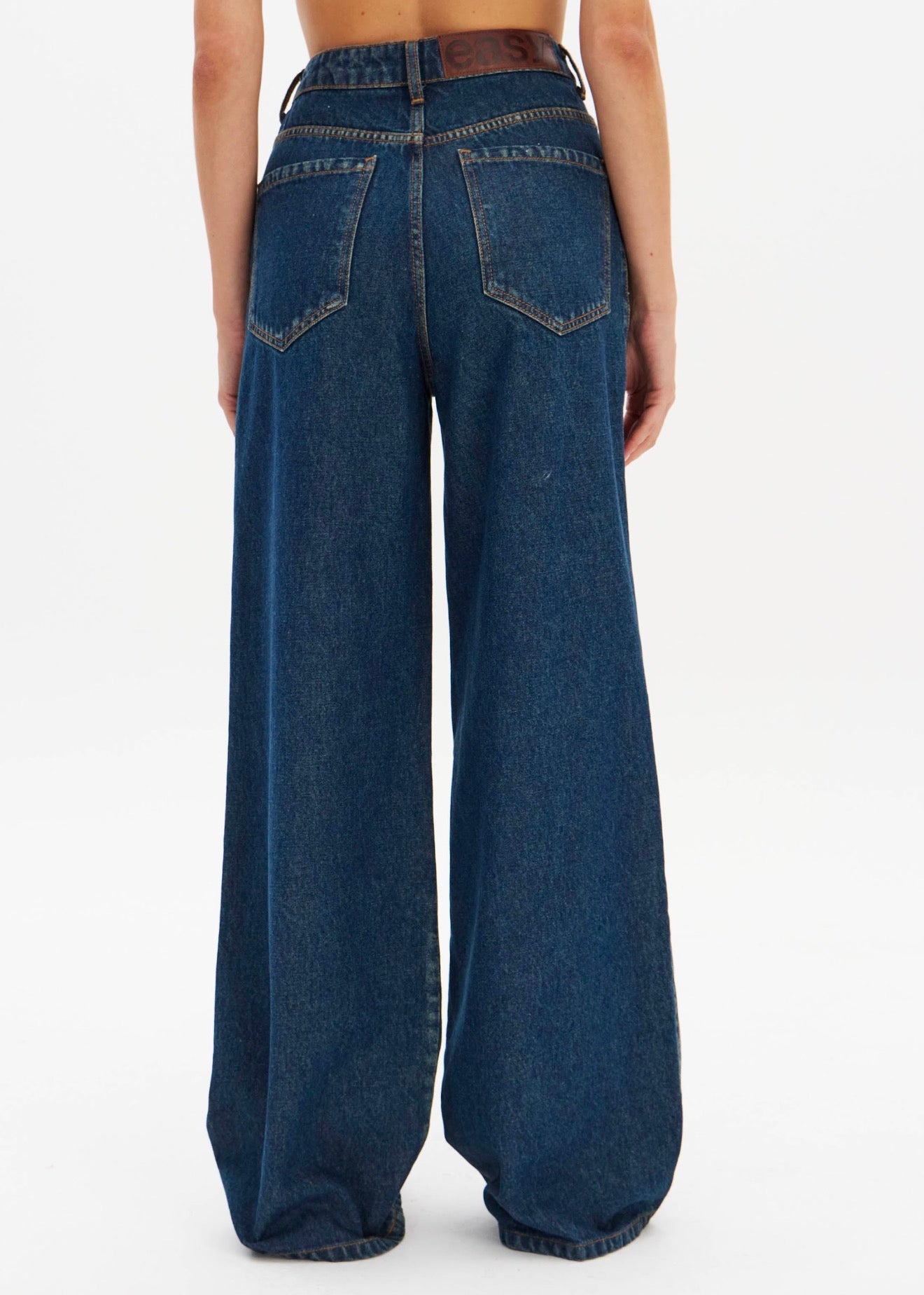 Calça Jeans Wide Leg Cintura Alta