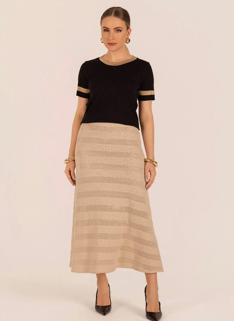 T-shirt Tricot detalhe Rayon