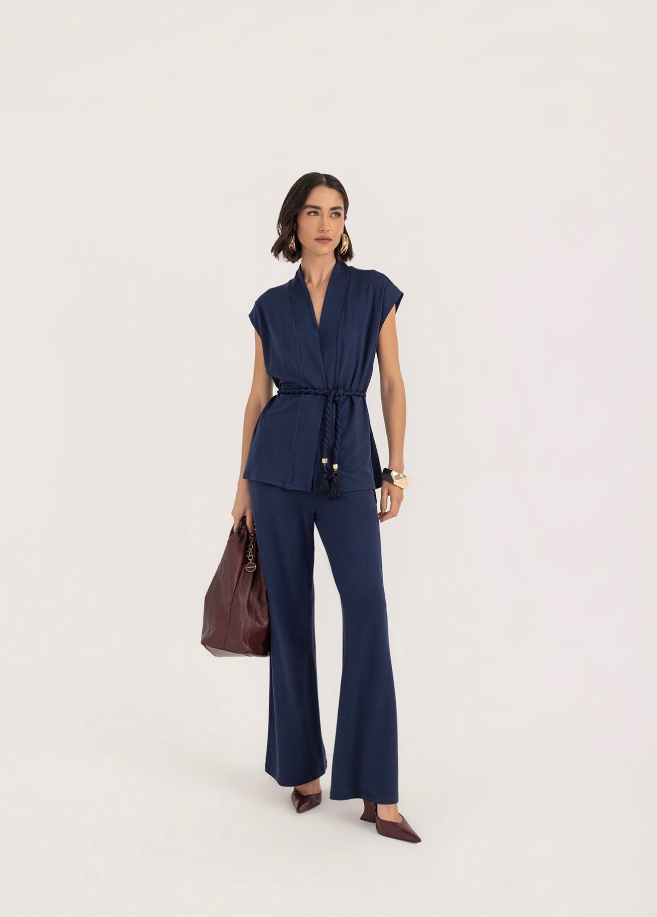 Calça de Malha com Bolsos