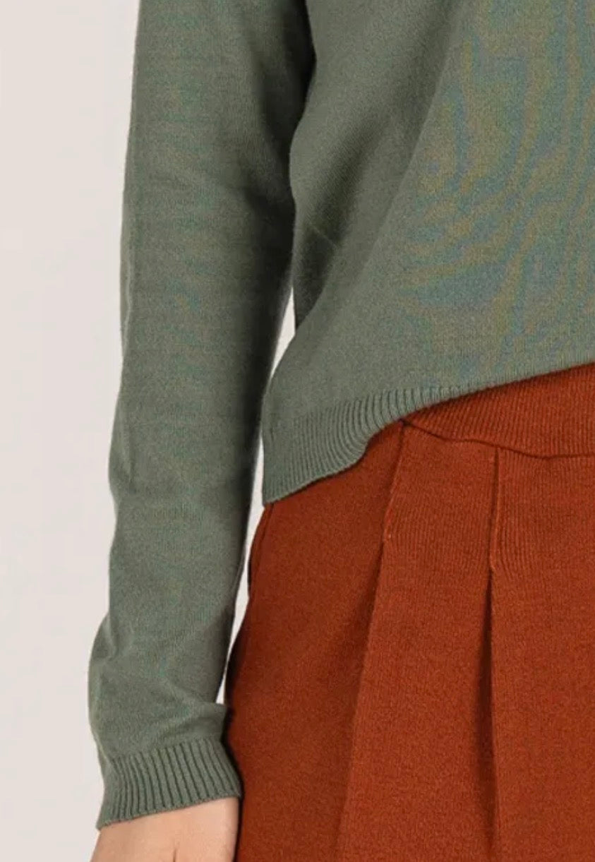Blusa Tricot Clássica Gola Redonda