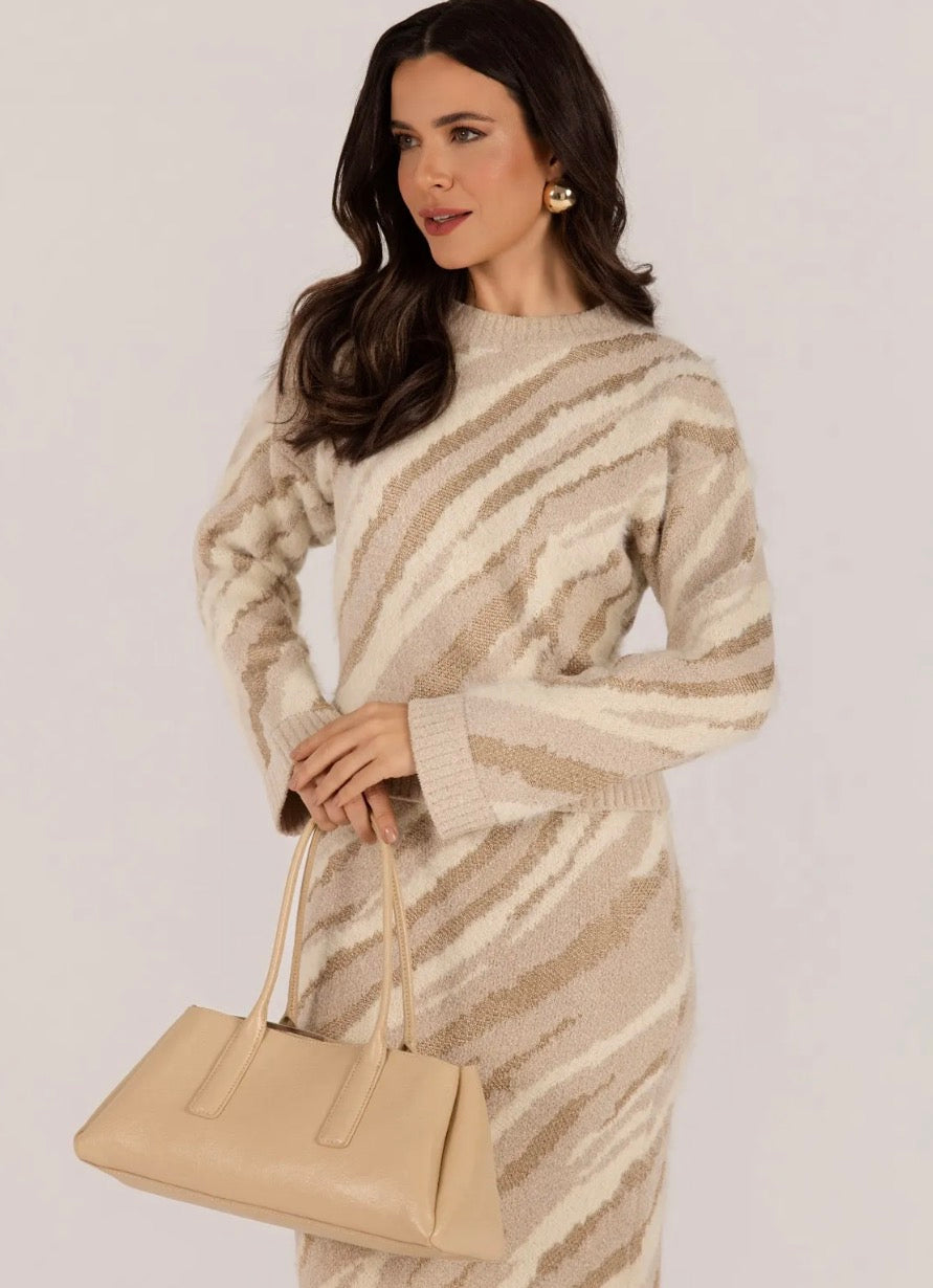Blusa Tricot Mousse Jacquard